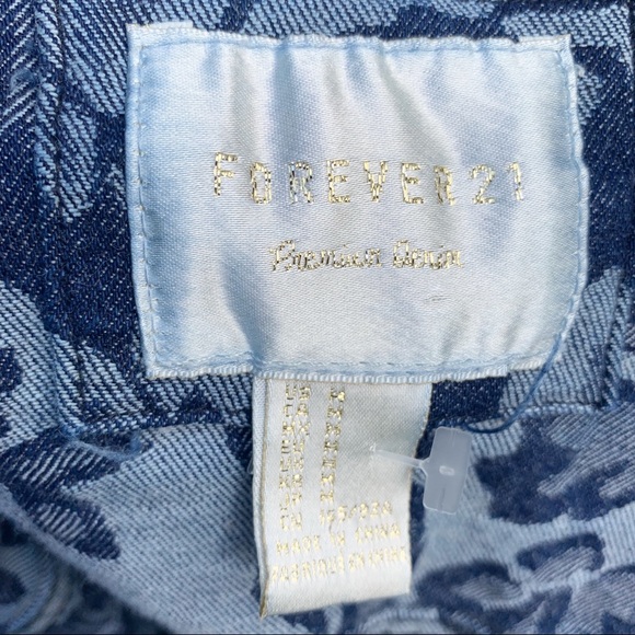 🍋 Forever 21 floral denim vest S-M - Picture 6 of 6